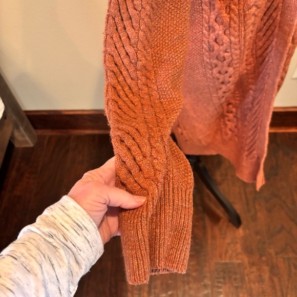 Nili Lotan x Target Open Front Cable Knit Cardigan Rusty Orange, Small - Picture 5 of 14